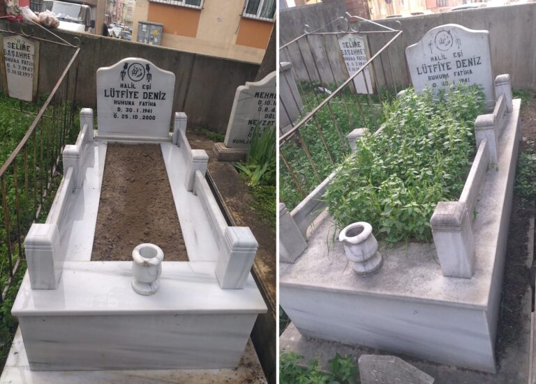 Mezar Bakım Fotoğrafları temizlik Örnek